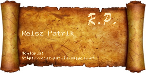Reisz Patrik névjegykártya